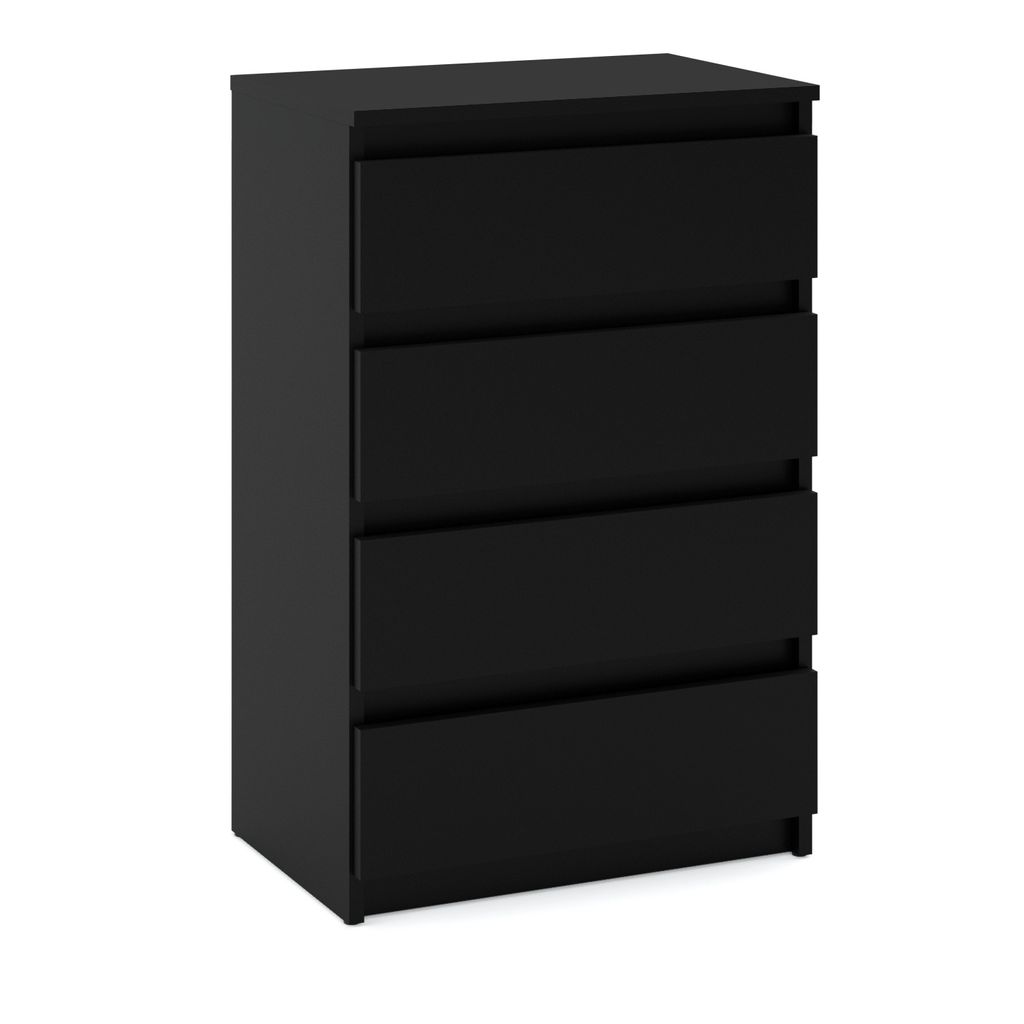 STIV Möbel | Komoda so 4 zásuvkami | Čierna matná | 60 cm | Obrázok produktu 