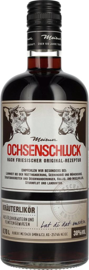 Meisner OCHSENSCHLUCK Kräuterlikör 38% Vol. 0,7l Produktbild 