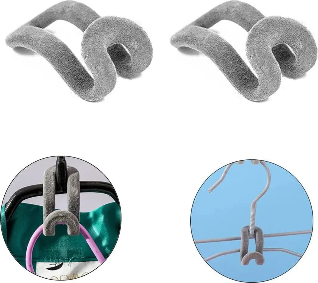 Cintres fins antidérapants gris pour optimiser le rangement du placard
