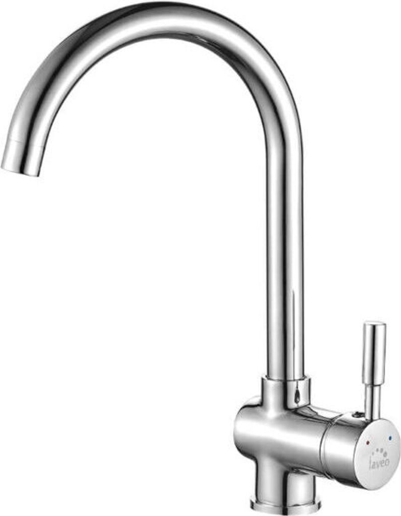 BADLAND Küchenarmatur Wasserhahn LETE Küchenmischer für Küche in Silber