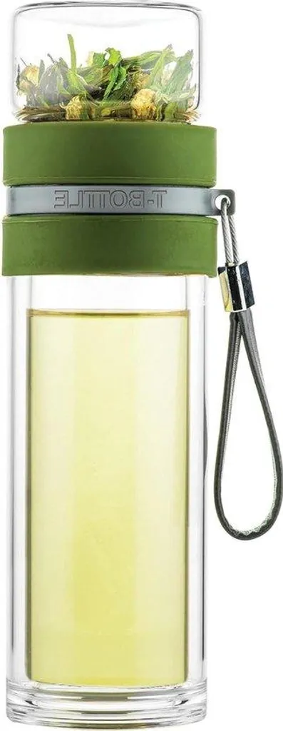Bouilloire à thé verte en verre double paroi 800ml série Nature Zen