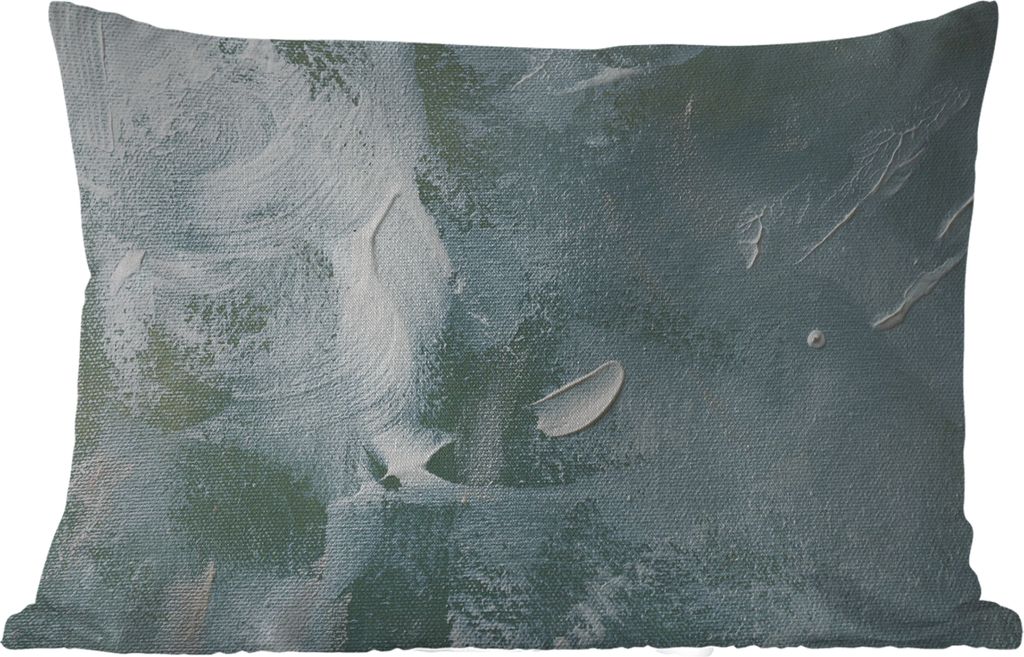 MuchoWow Outdoor Kissen - Acrylfarbe - Strukturen - Abstrakt - 60x40 cm - Wetterfest - Lounge Kissen - Zierkissen - Kissen für Innenräume