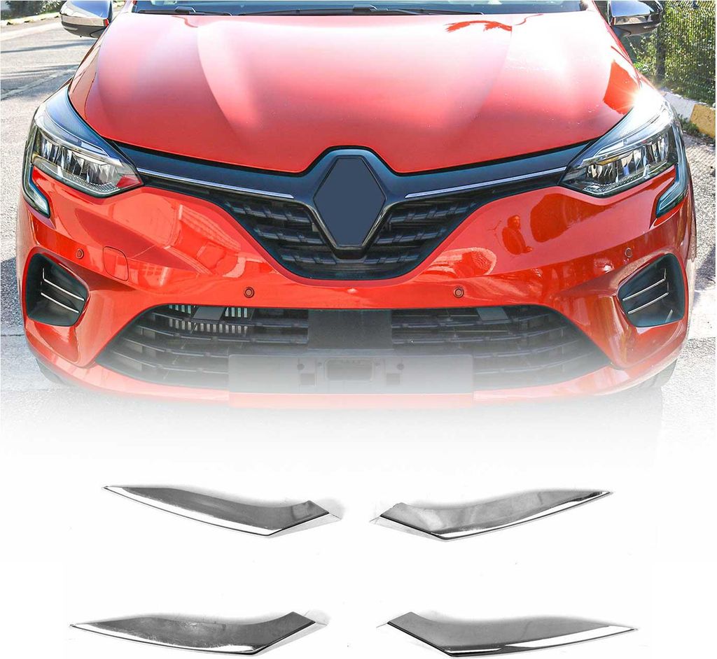 Nebelscheinwerfer Rahmen Umrandung für Renault Clio 2019-2025 Edelstahl 5x