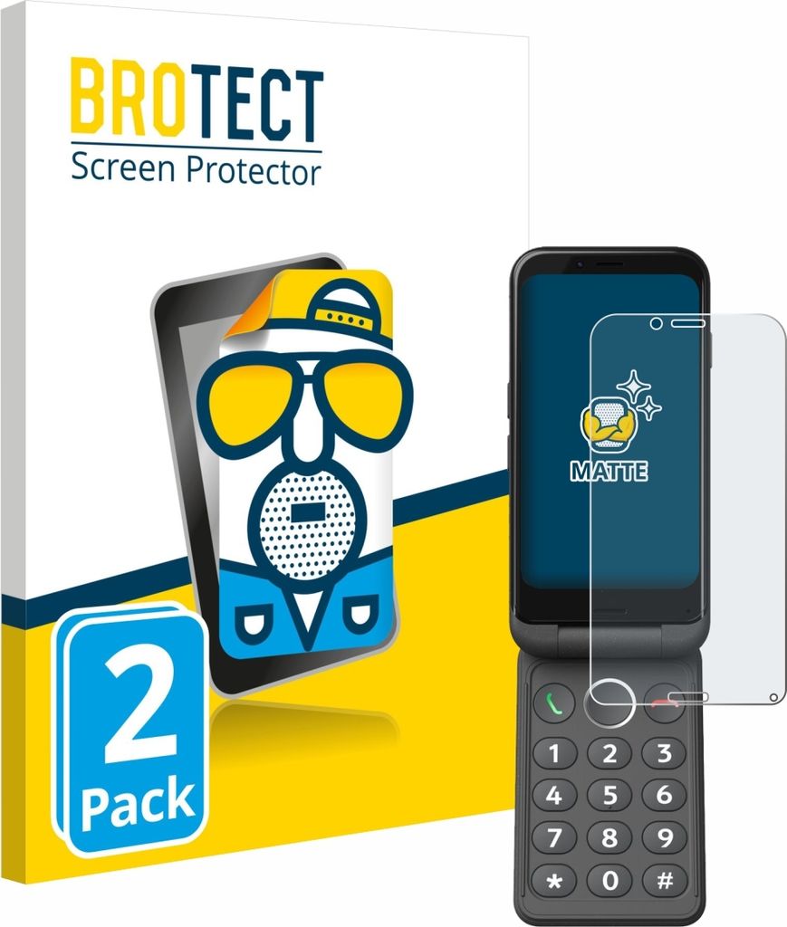 2x BROTECT Schutzfolie für Doro Aurora A20 Displayschutz Displayschutzfolie Folie Matt Entspiegelungsfolie