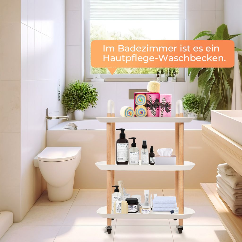 CMYbabee Servierwagen Barwagen Beistellwagen Wagen Mit 3 Produktbild 5