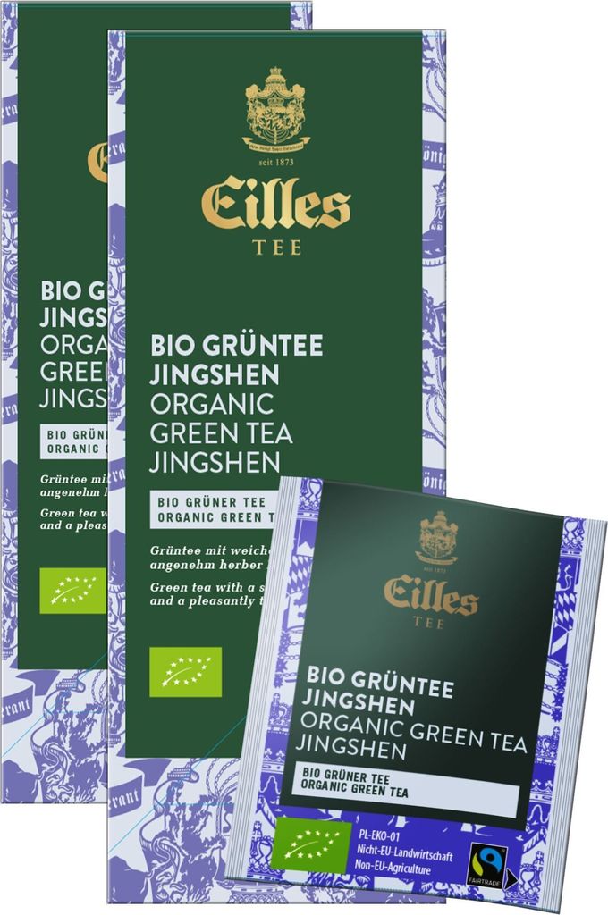 EILLES TEE Teebeutel  & Fairtrade Grüntee Jingshen, Produktbild 