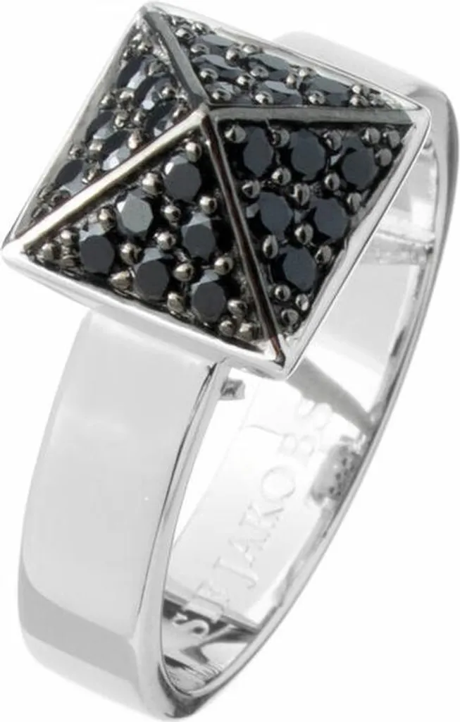 Sif Jakobs Anello Donna R1851-1-BK-54 Argento Massiccio 925