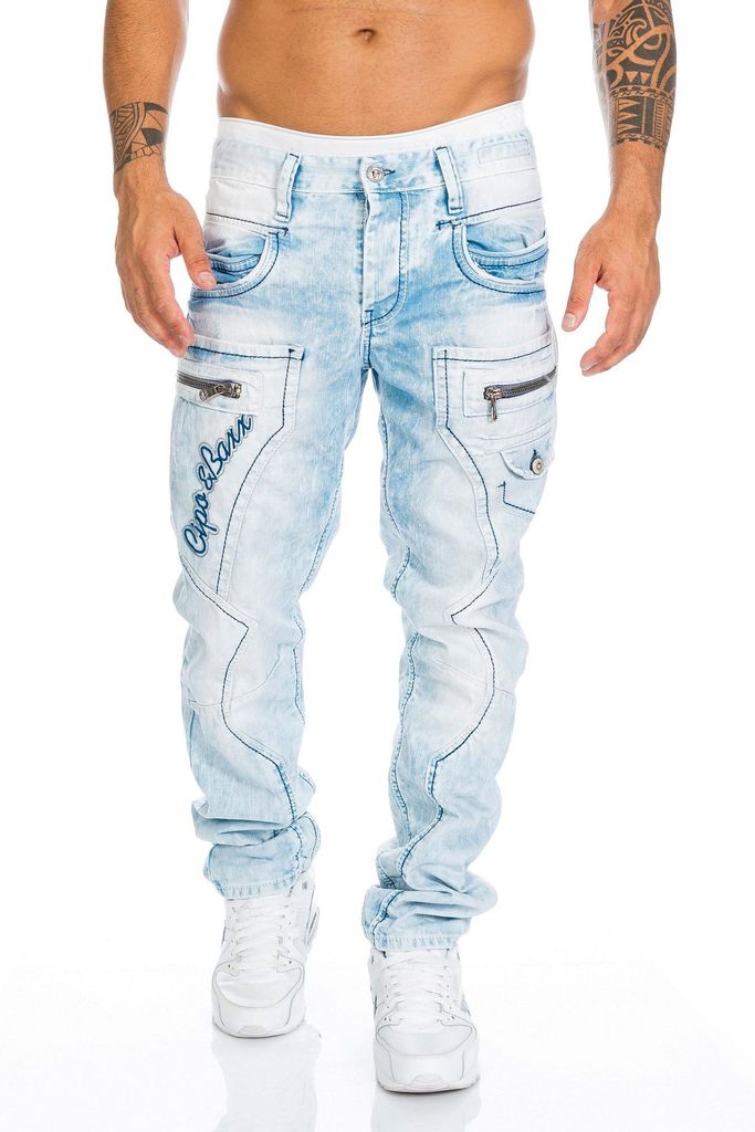 Cipo & Baxx Herren Regular Fit Jeans BJ2720 Blau, W42/L34