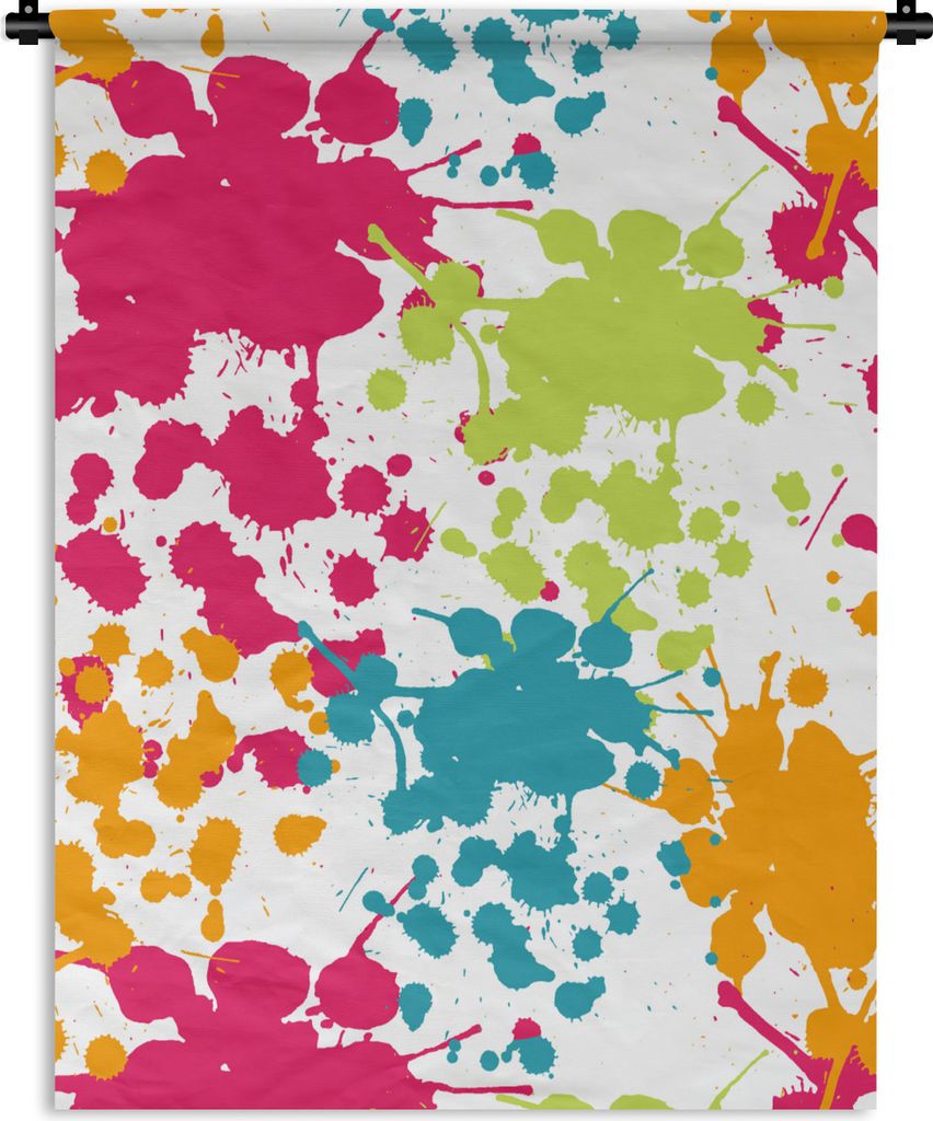 MuchoWow Wandteppich Wandbehang Muster - Farbe - Regenbogen 90x120 cm Tapisserie Dekoration Wandtuch - Wanddeko