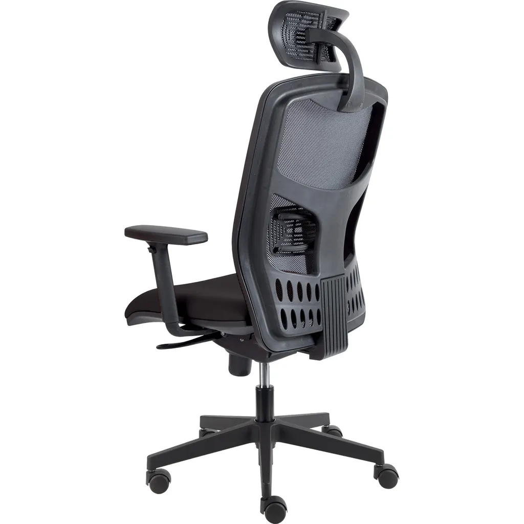 Chaise de bureau YORK Net fauteuil ergonomique noir pour ordinateur