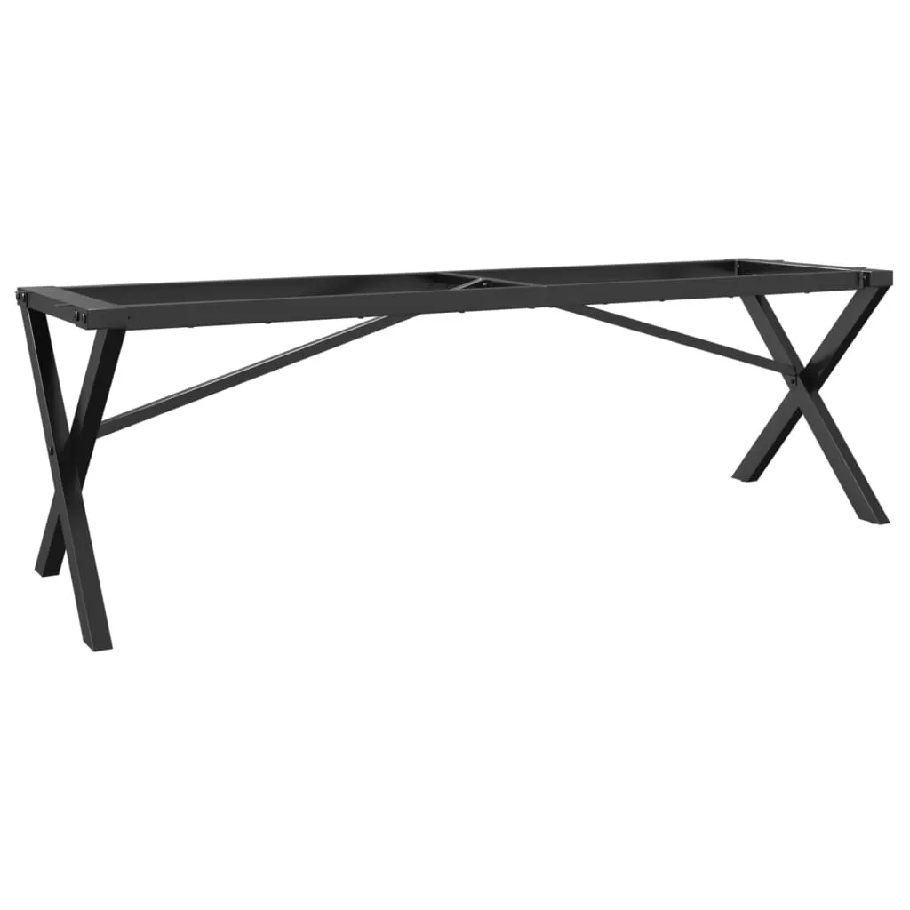 Base Tavolo Caffè Acciaio 140x30x43 cm | Struttura Minimal X-Frame