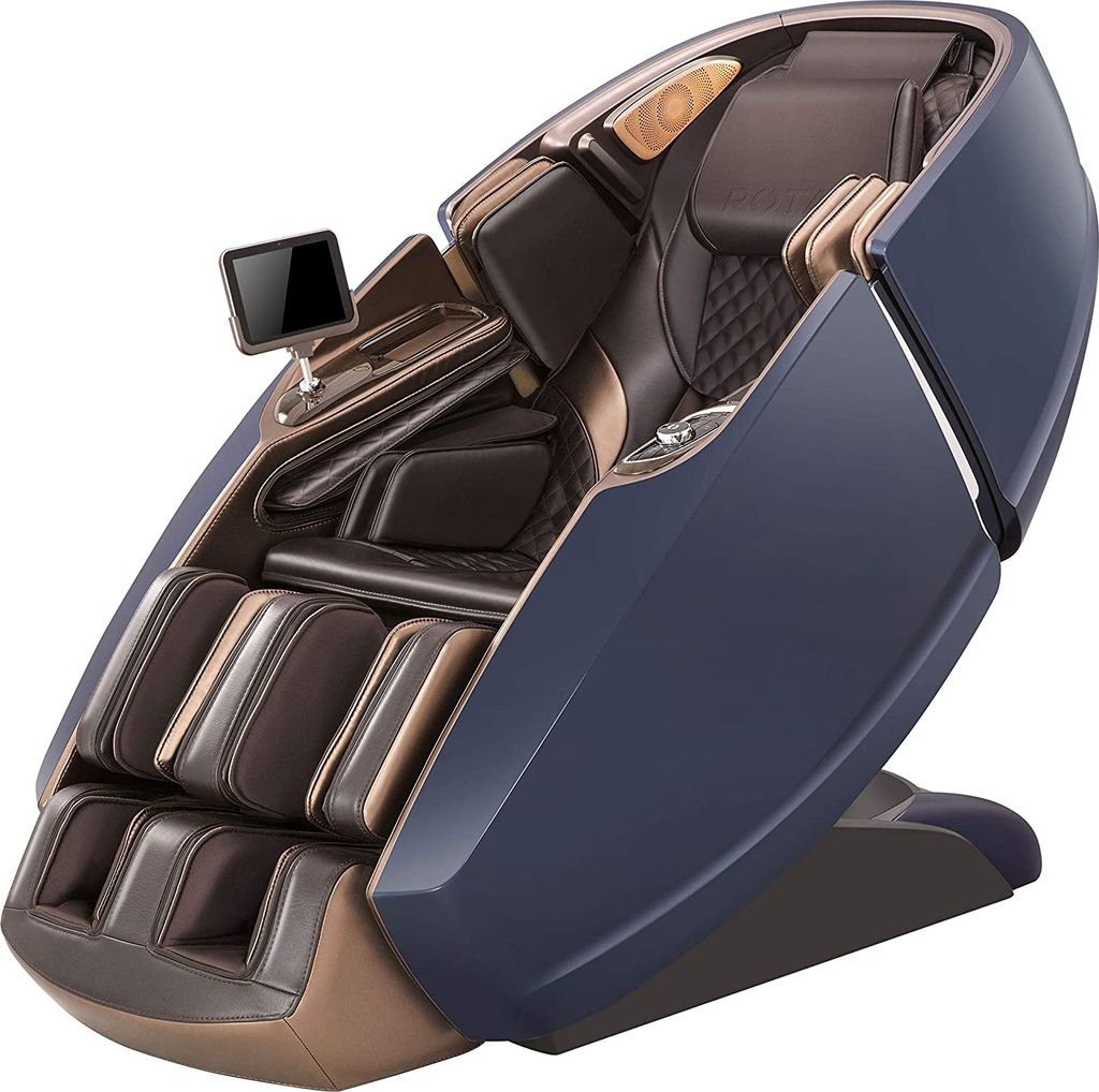 NAIPO Massagesessel Shiatsu Massage Stuhl Zero Gravity für Ganzkörper, mit Heizung, SL Track, Klopfen, Kneten, Luft-Massage-System, Bluetooth 3D ...