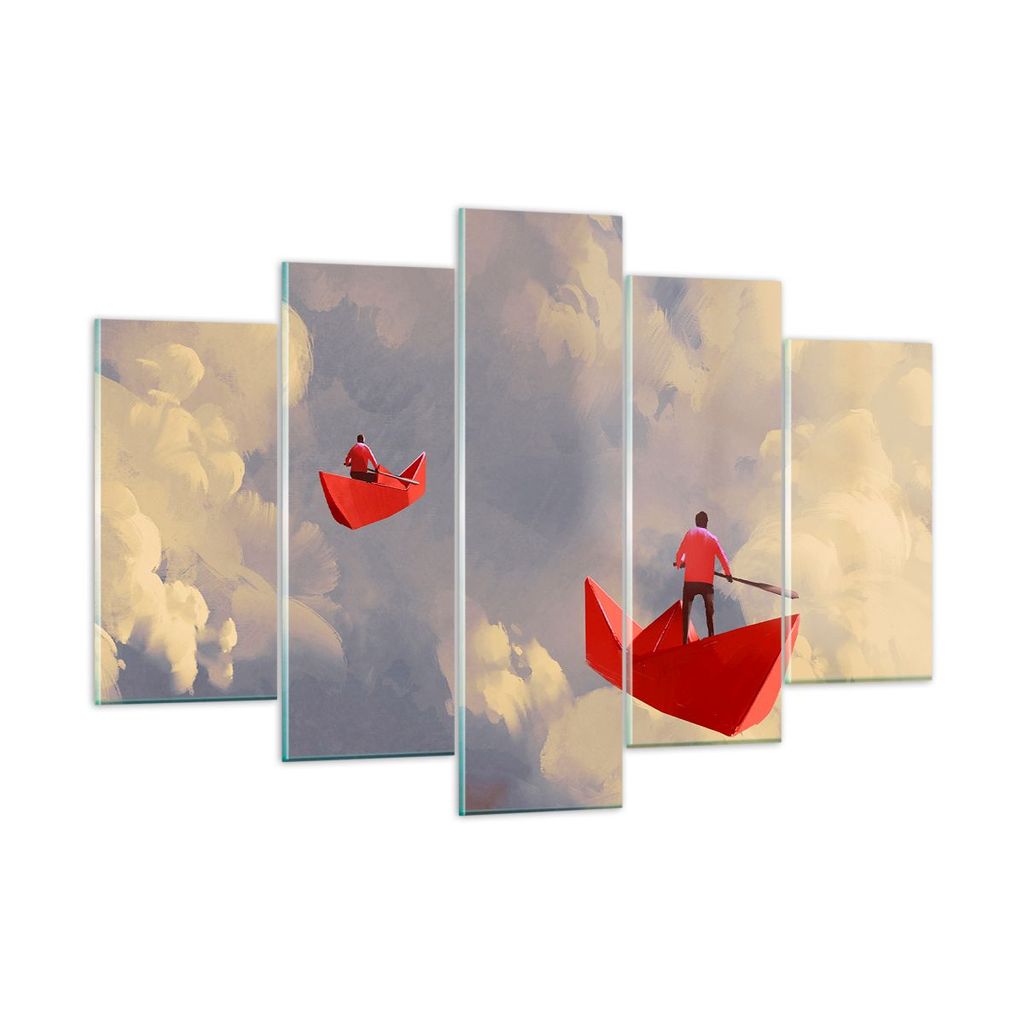 Bilder auf glas - Abstraktion modern - 150x100cm - Glasbilder - Wandbilder - Kunstdruck - zum Aufhängen bereit - Wanddekoration aus Glas - Glas Bi...