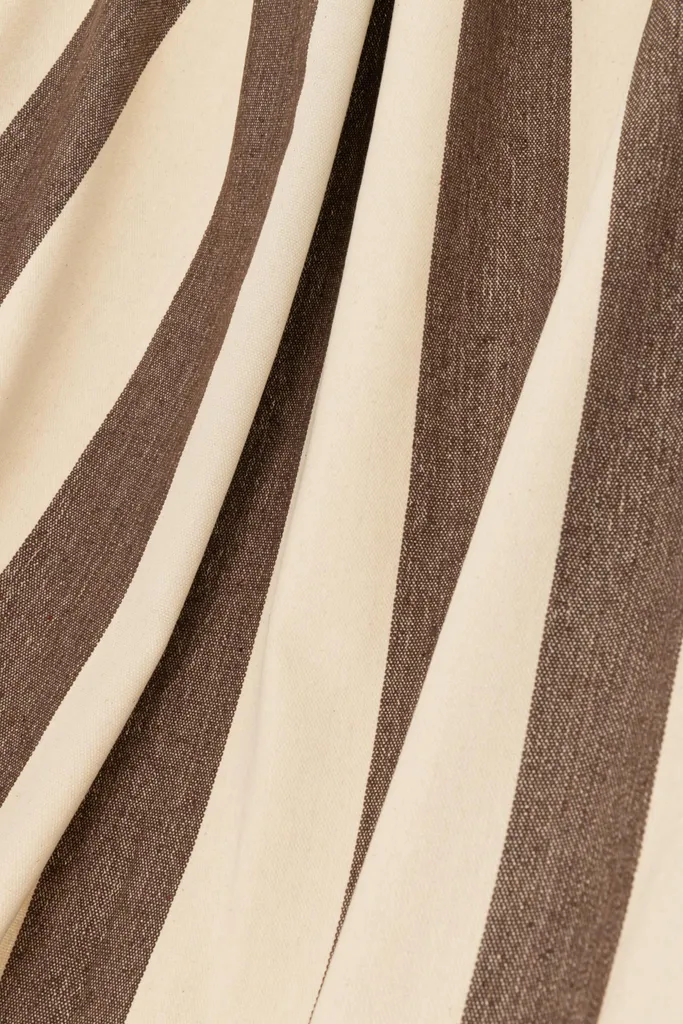 J-Line Hamac à Grandes Rayures Coton et Polyester Marron et Écru