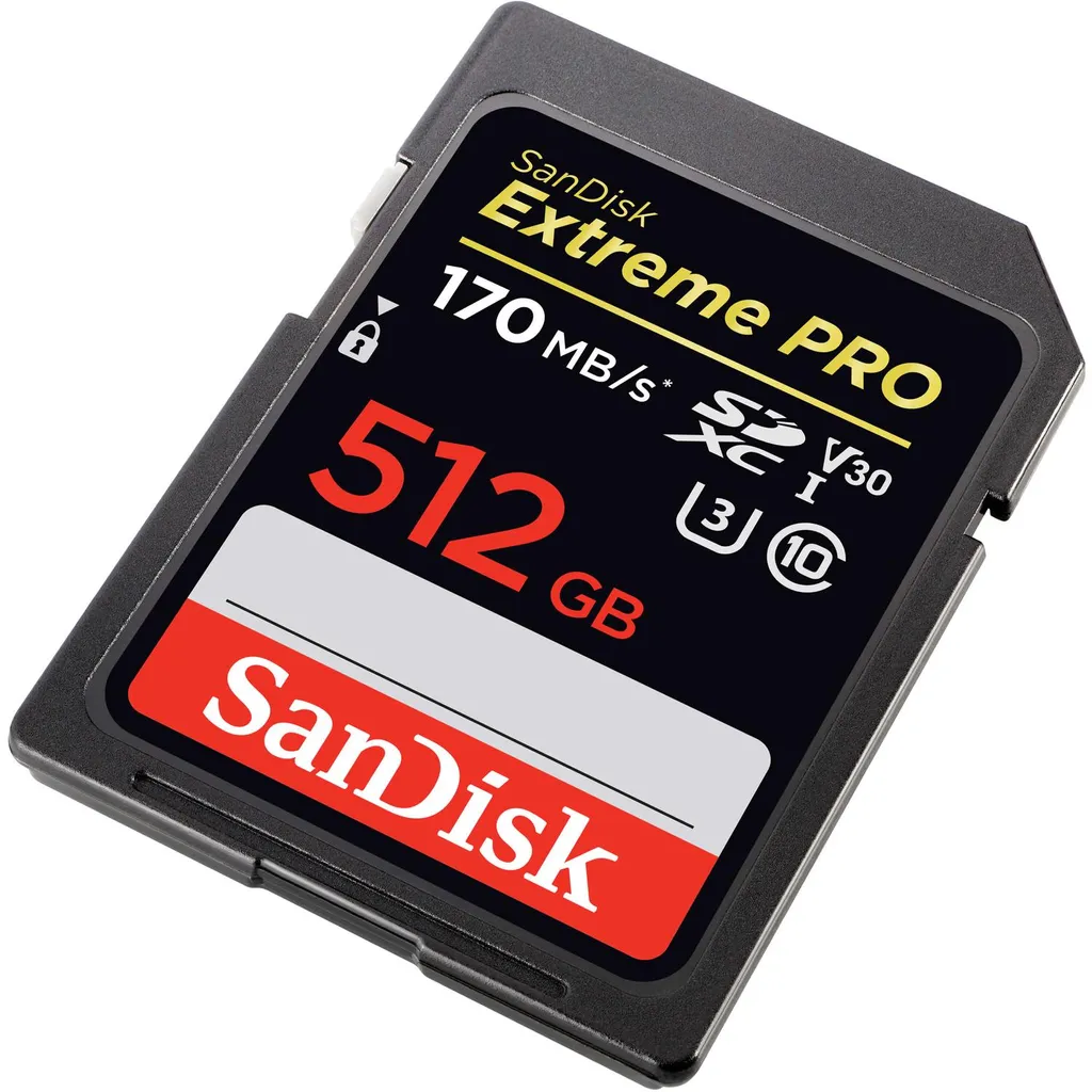 Carte Mémoire SDXC 512 Go SanDisk Extreme Pro Classe 10 V30 UHS-I