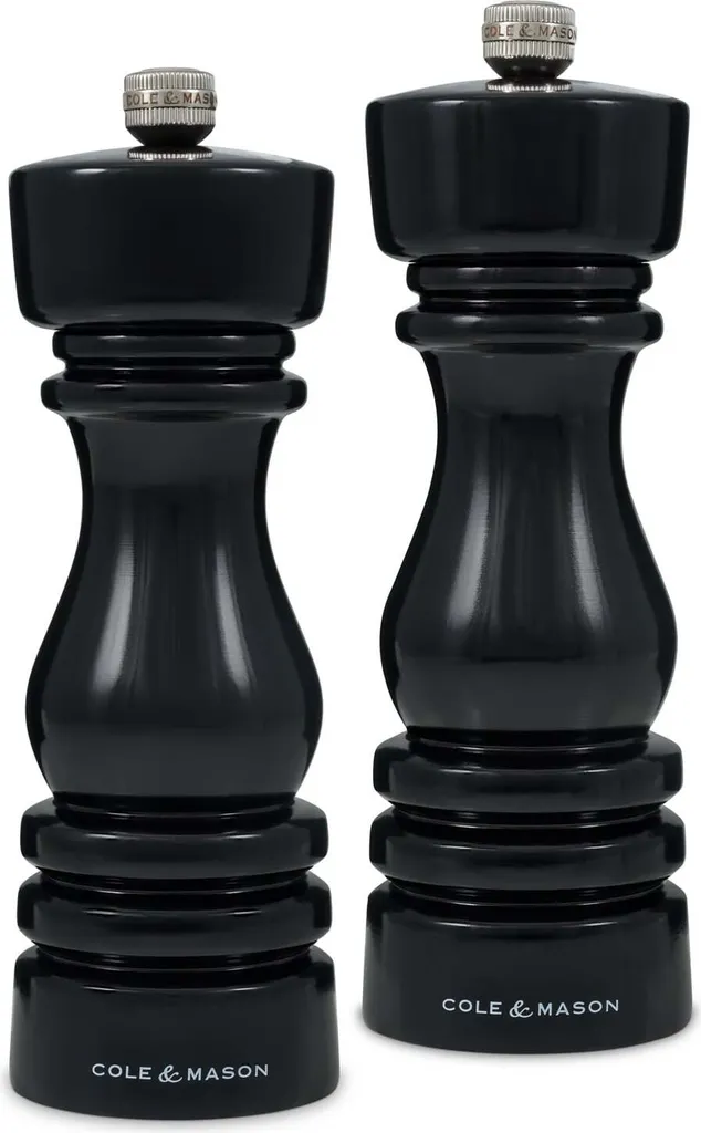 Cole & Mason London Macinapepe Nero Lucido 180mm | Design Iconico