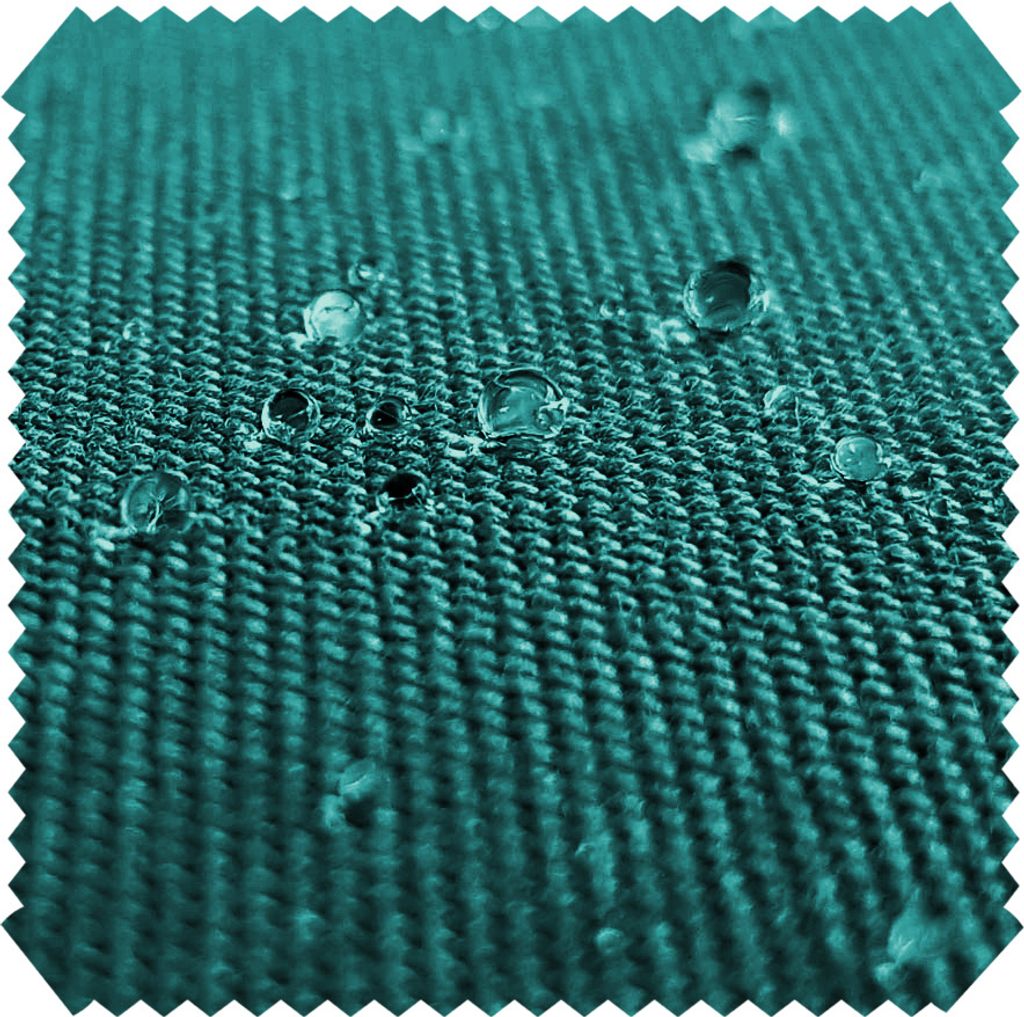 novely ARAGON Wasserabweisend - Premium Acryl Outdoor-Stoff Polsterstoff in Baumwoll-Optik für Gartenmöbel Meterware 1lfm - Farbe: 38 Petrol