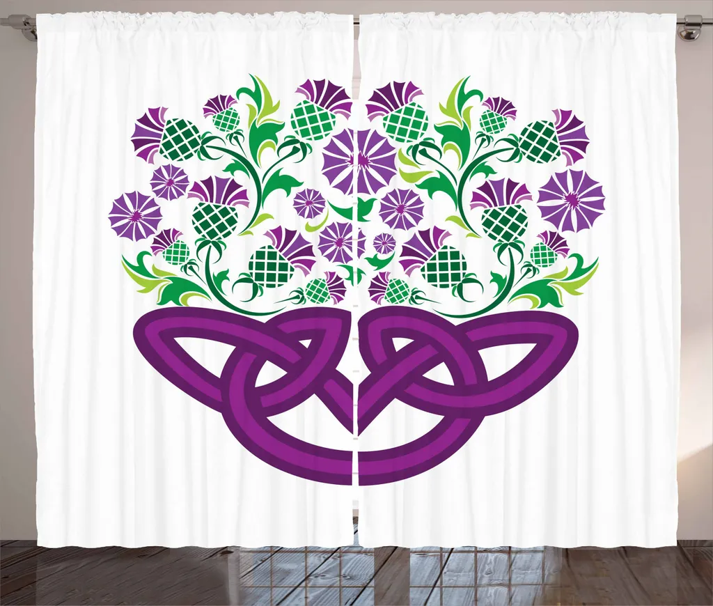 Tenda Rustica Cardo ABAKUHAUS 280x245 cm | Stile Celtico Verde e Viola