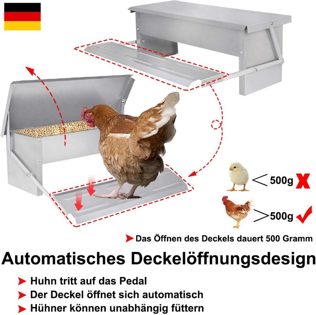 ACXIN Automatické krmítko pro kuřata 5 kg Automatické Obrázek produktu 4