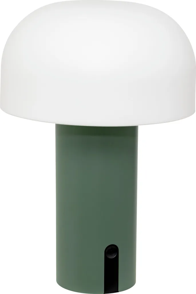 Lampe de table pour terrasse JANY métal vert 22 cm - Éclairage doux