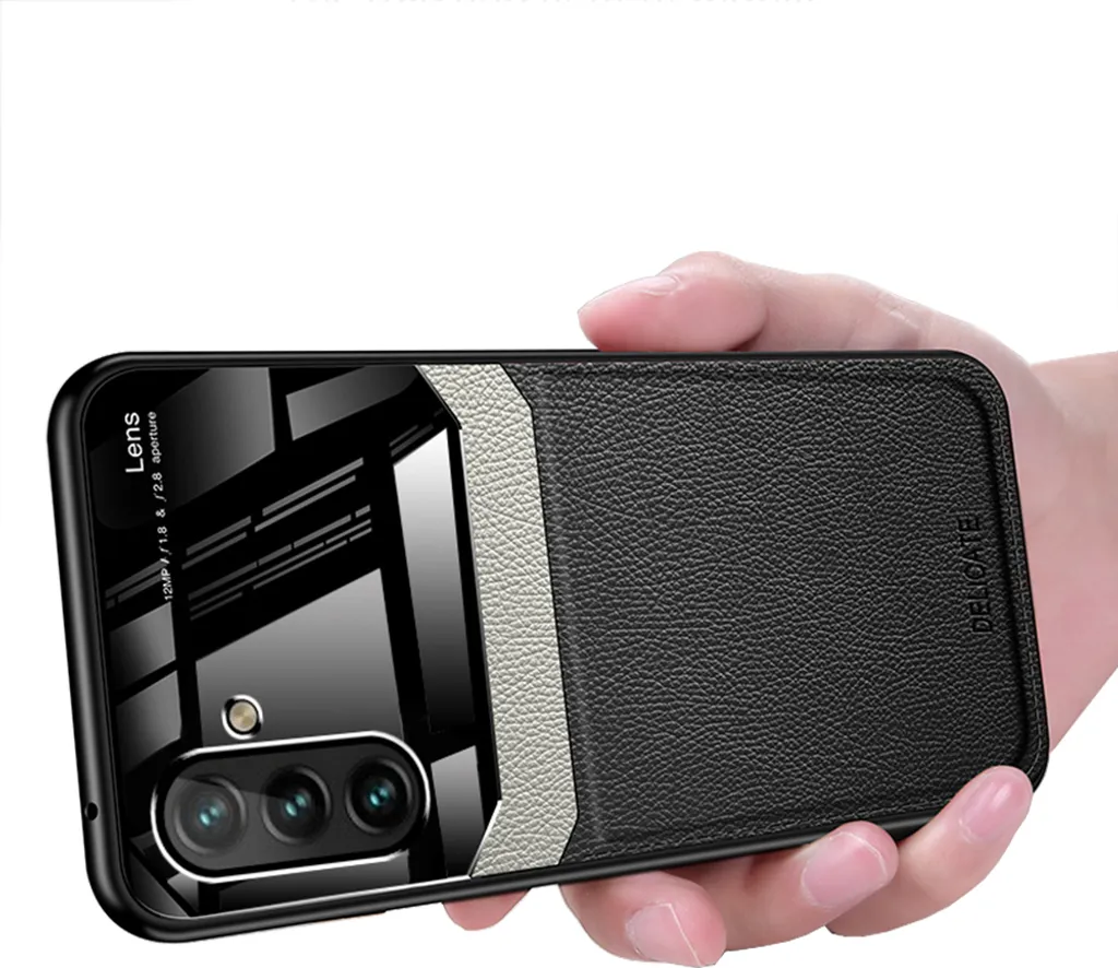 Custodia Samsung Galaxy A13 5G Pelle Litchi e Vetro | Protezione Totale