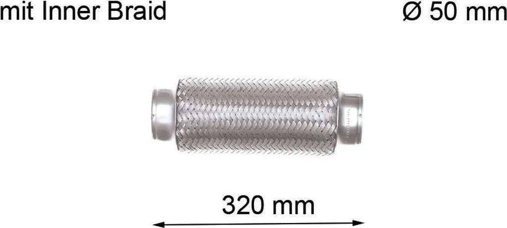 Tuyau flexible LRT 50mm x 320mm pour réparation de fuite d'échappement