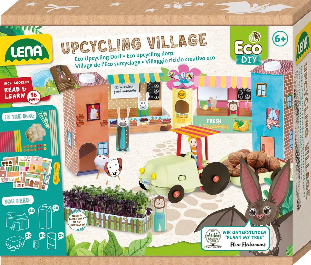 Jeu de Construction Éco-Responsable Lena Creative Box Eco Village 3D