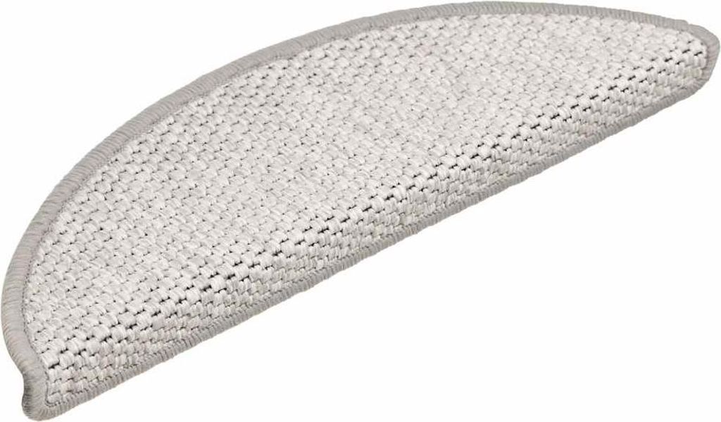 vidaXL Stufenmatten Selbstklebend Sisal-Optik 30Stk. 56x17x3cm Platina