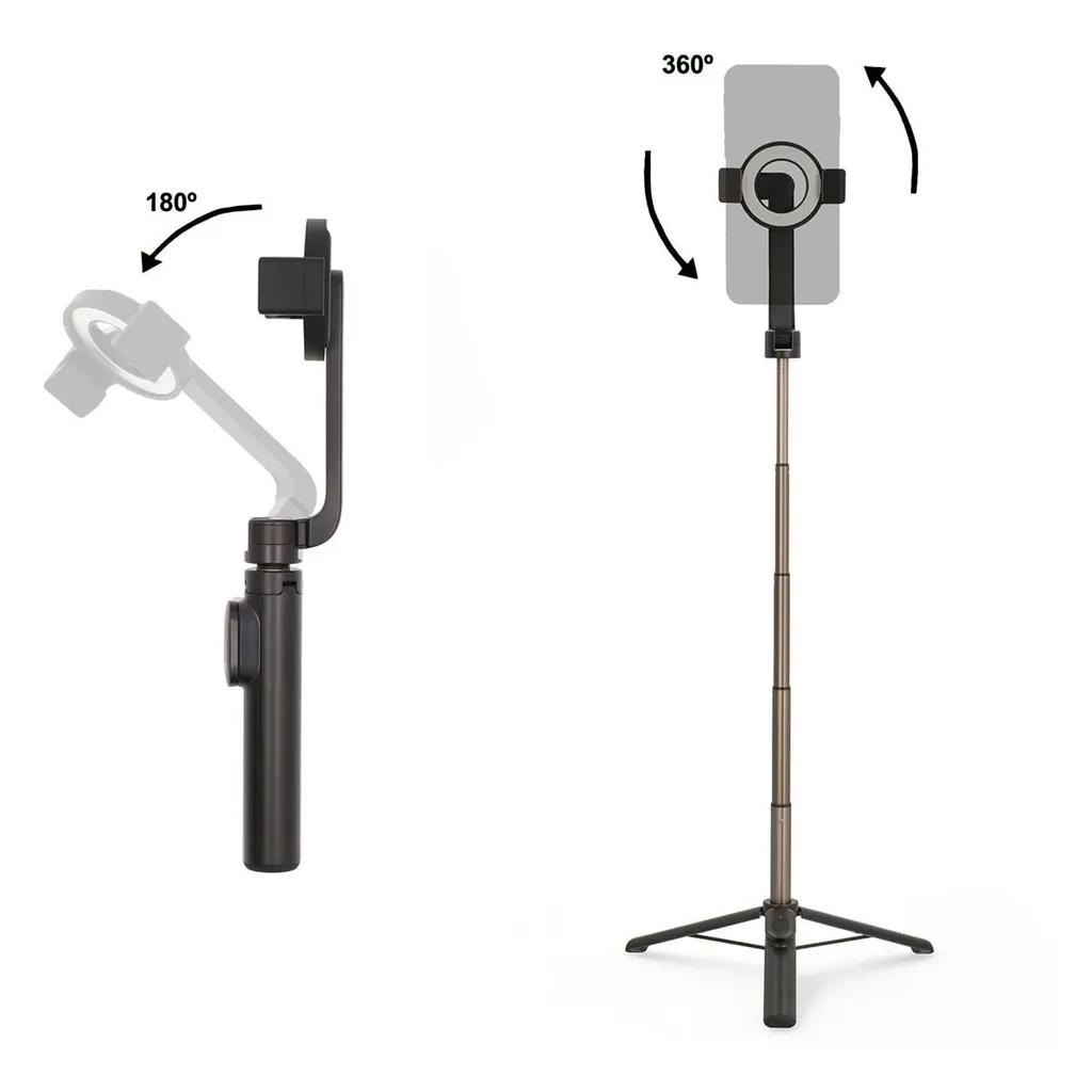 Perche Selfie Bluetooth pour voyage et vlog - Format compact de 17 cm