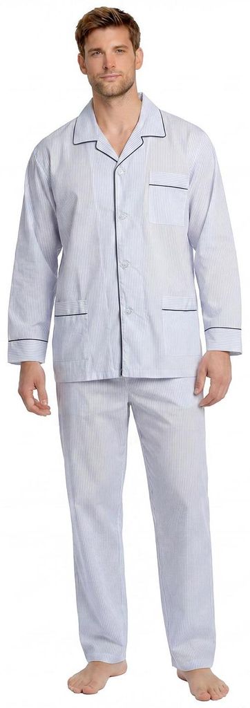 Kisses&Love Langärmliger Popeline-Pyjama für Herren KL30233