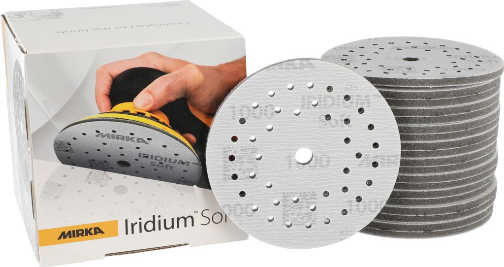 Mirka Iridium Soft Schleifscheiben Ø 125 mm Korn P1000 / Klett Multifit / 20 St