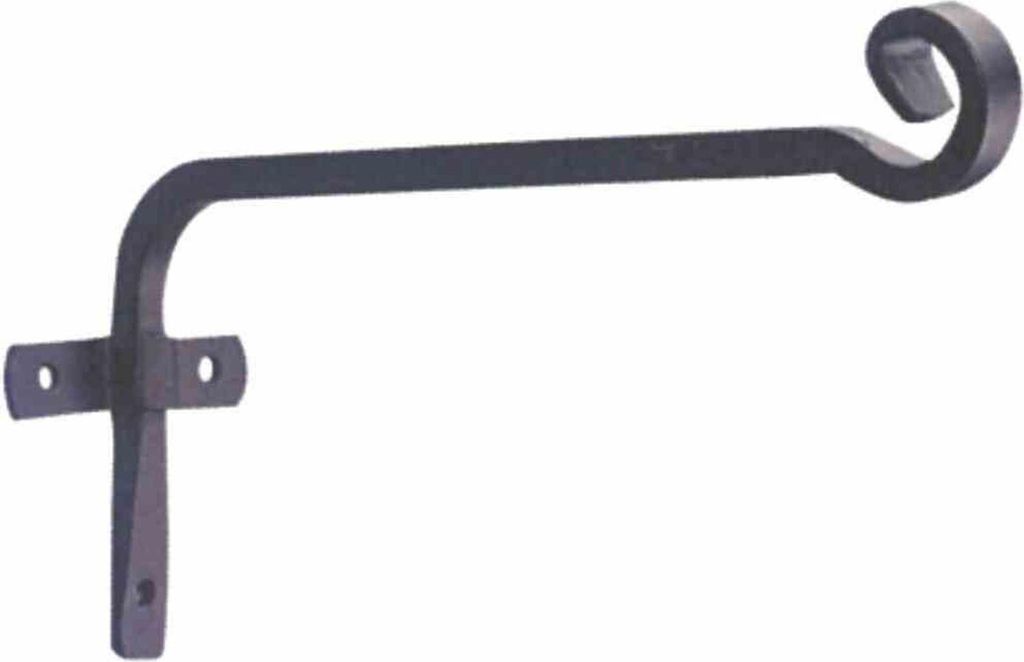 Siena Garden J58099 Wandhaken gerade für Hängeampel, 30 cm, schwarz