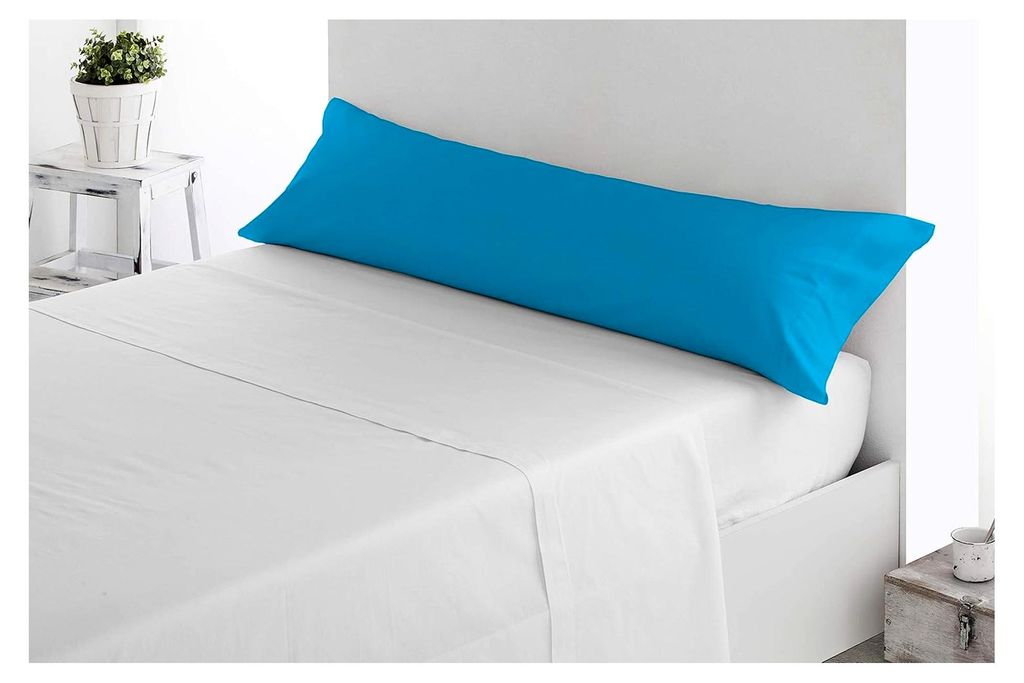 Kissenbezug aus 100% gebürsteter Mikrofaser, beidseitig offen, Anti-Pilling, 165X45, Bett 150, Türkis