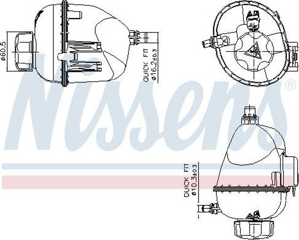 NISSENS 996317 Ausgleichsbehälter, Kühlmittel OE 17138610661 kompatibel mit X3, X4, X5, X6, X7