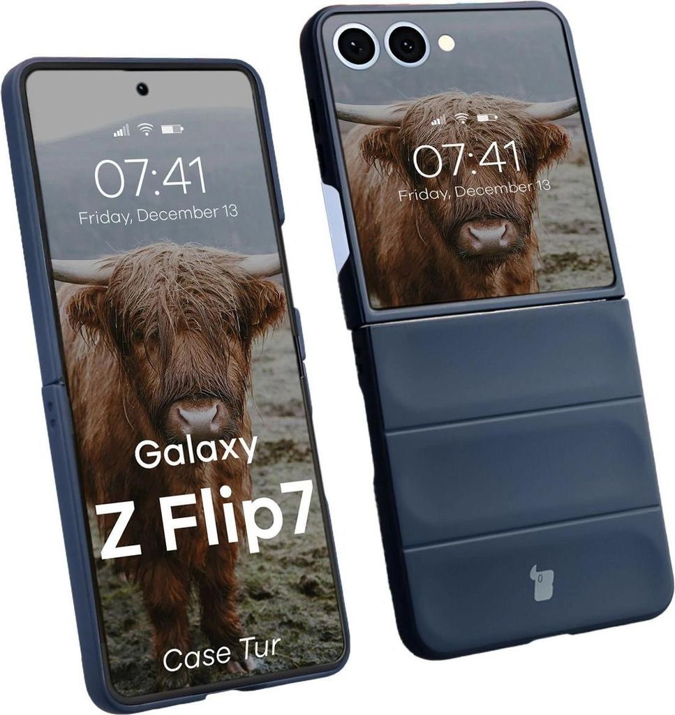 Bizon Case Tur Samsung Galaxy Z Flip7 dunkelblau