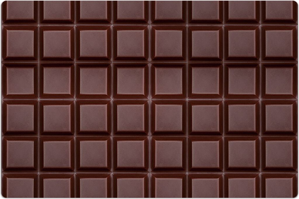 Küchenmatte 80x120 cm Vinylmatte Bodenmatte Dekoration - dunkle Schokolade