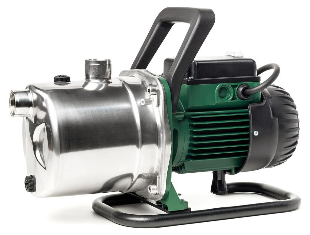DAB GardenInox 132 M Gartenpumpe - 4.800L/Std. - 1490W - Förderhöhe 48m - Rostfreier Stahl - Inkl. Tragegriff - Bewässerungspumpe