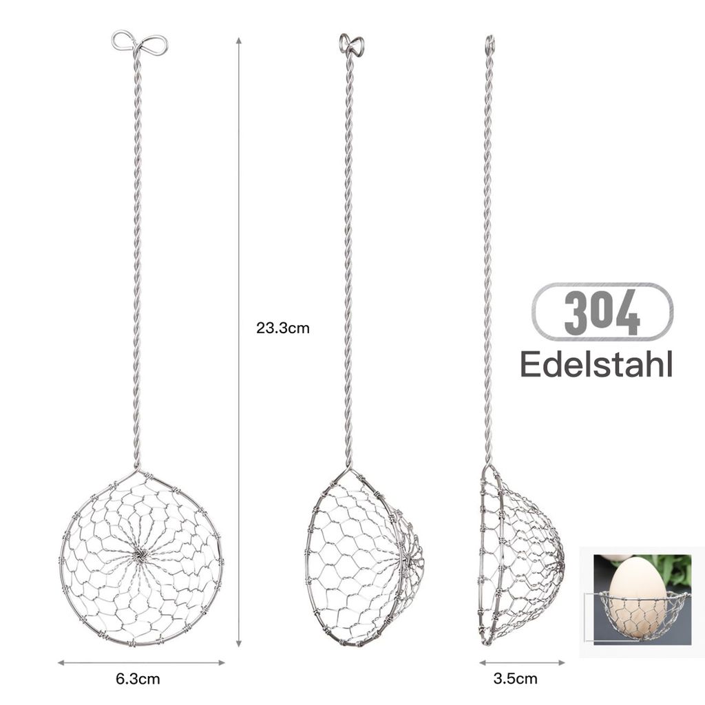 5 Stück Siebe Set , Fonduesieb 17 cm, Edelstahl 304, Hot Produktbild 2