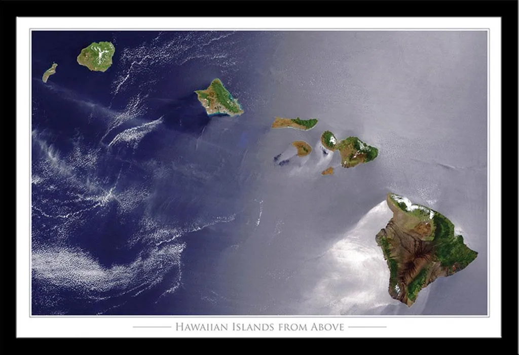 Poster NASA Hawaï avec Cadre Amovible Shinsuke et Vitre Incassable