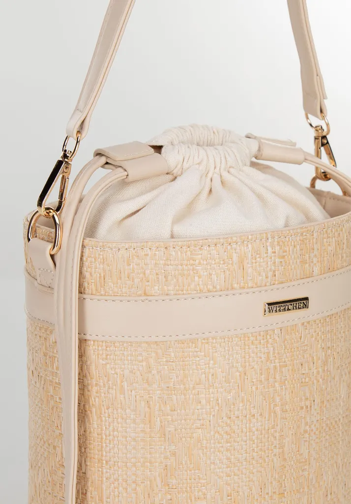 Sac à main beige Wittchen pour femme au design texturé moderne