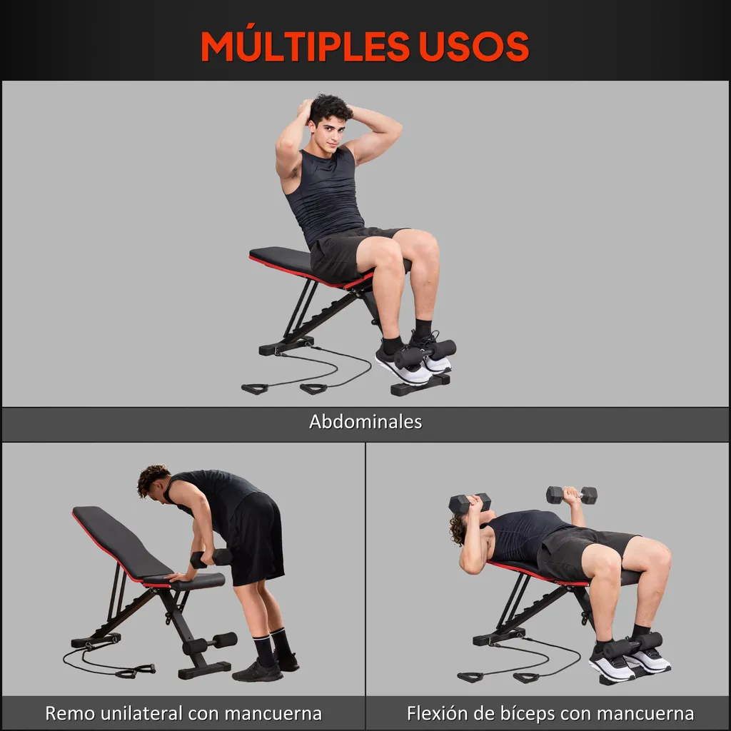 Banc de musculation stable et robuste noir pour éviter les secousses - 4