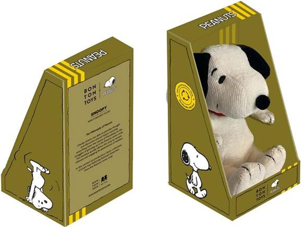 Snoopy Mini Corduroy Cream in giftbox - 17 cm - 7"