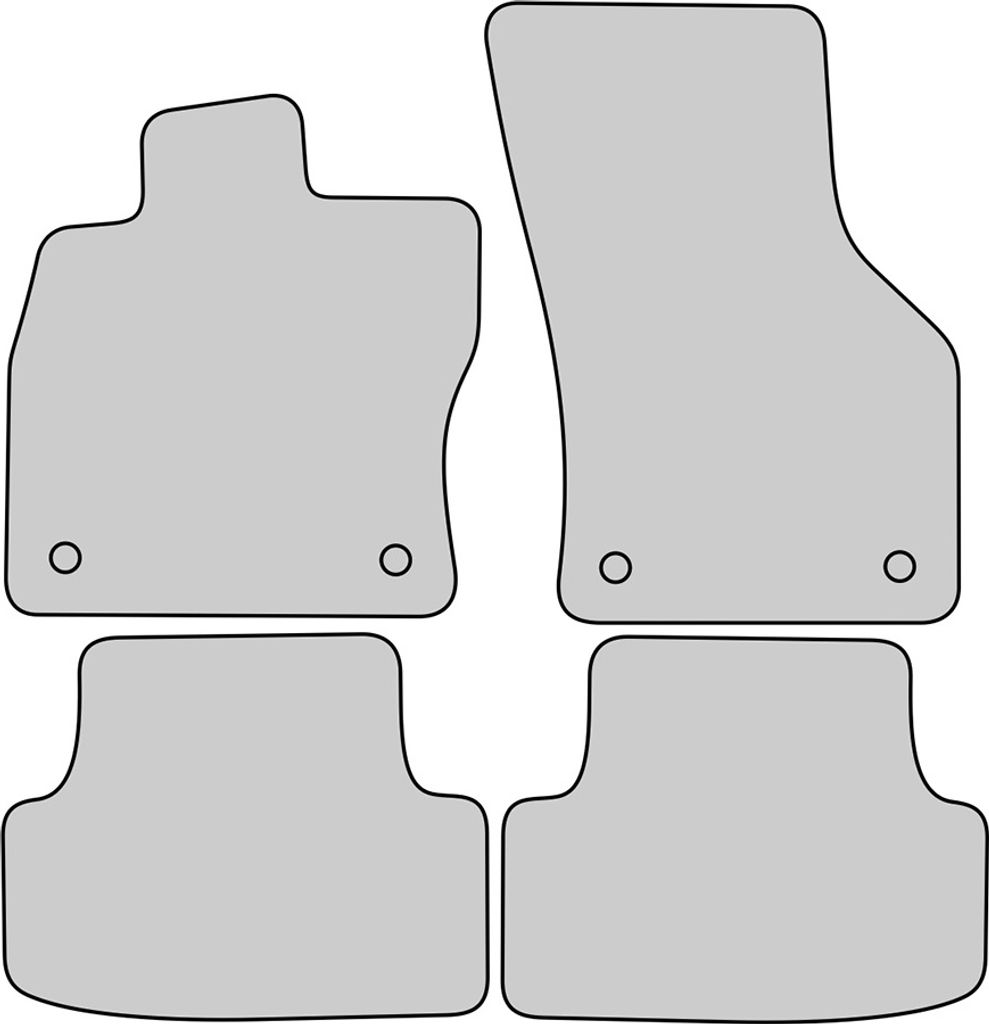 Luxury-line Auto Fussmatten passend für Seat Leon 5F 5-Türer ST Kombi 2012-2019, Bandeinfassung:Schwarz