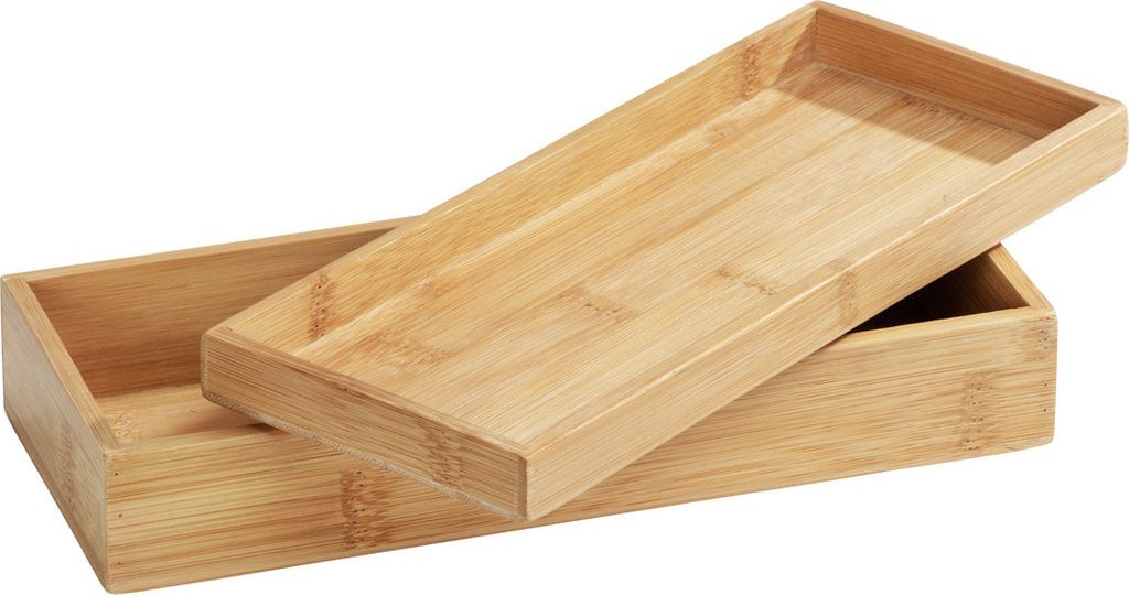 WENKO Bambus Box Terra mit Deckel Aufbewahrungs Boxen Bad WC Küchen Flur Büro