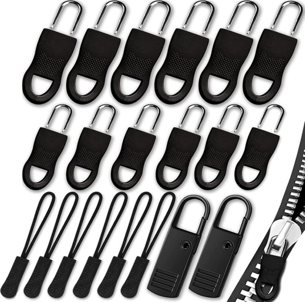 INF 20er Set Universal Reißverschluss-Zipper Metall 4cmx2cmx1cm für Jacken
