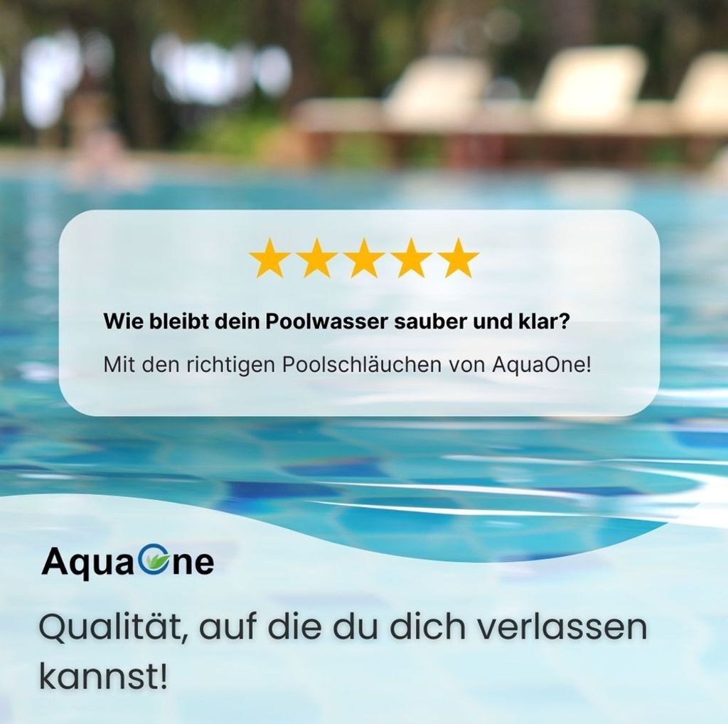 30 Meter 38mm 1 1/2' Poolschlauch Muffenabstand 1,5m Produktbild 