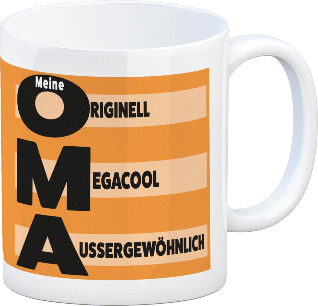 Meine Oma - Originell Megacool Außergewöhnlich Kaffeebecher in orange