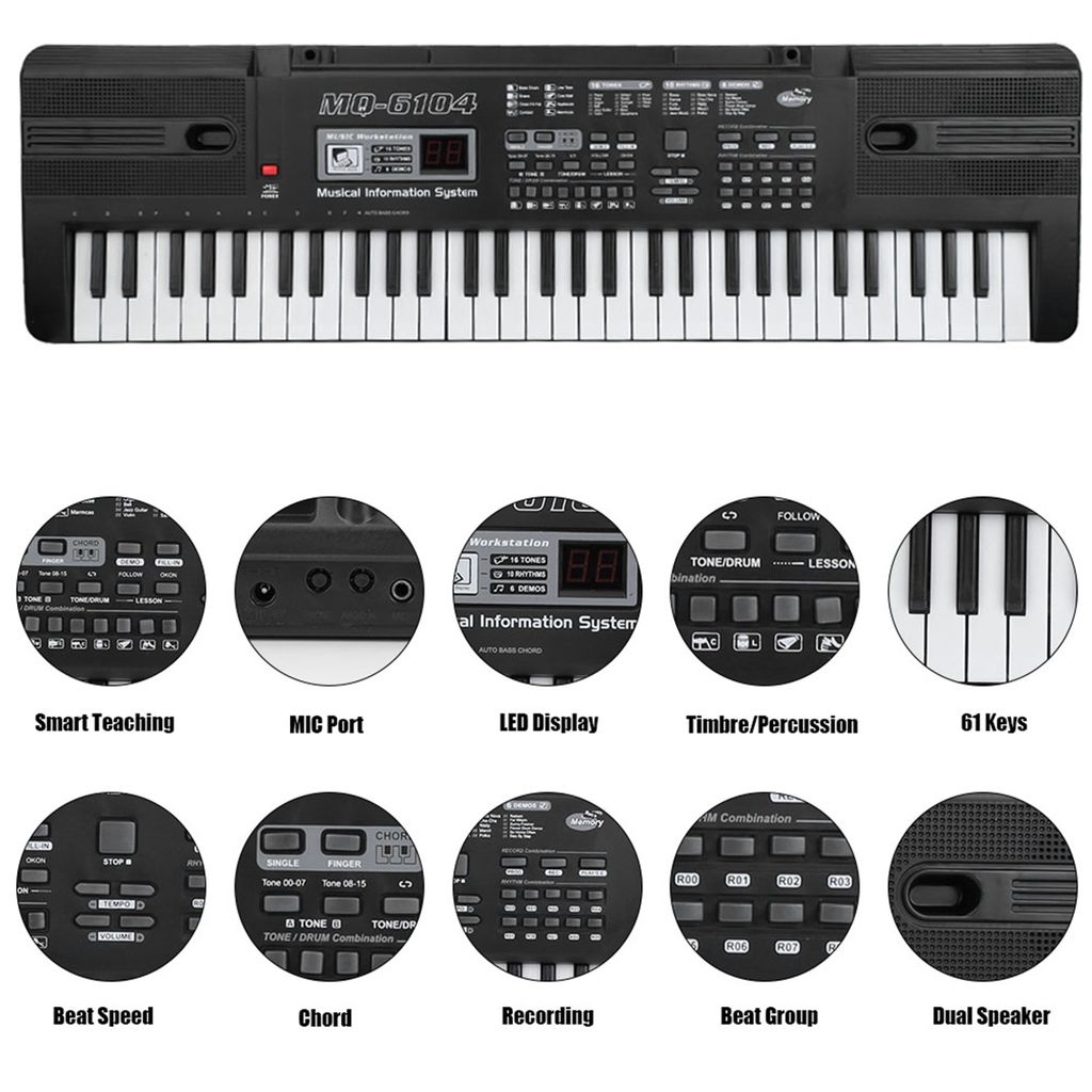 Multifunkční digitální piano, 61klávesový klavír Dětský Obrázek produktu 7