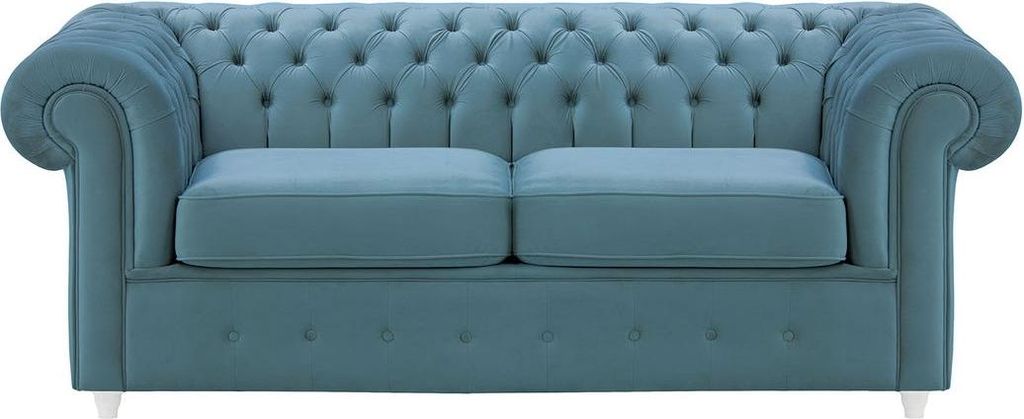 2-Sitzer-Sofa Chesterfield Max mit Schlaffunktion-Velluto-12-white