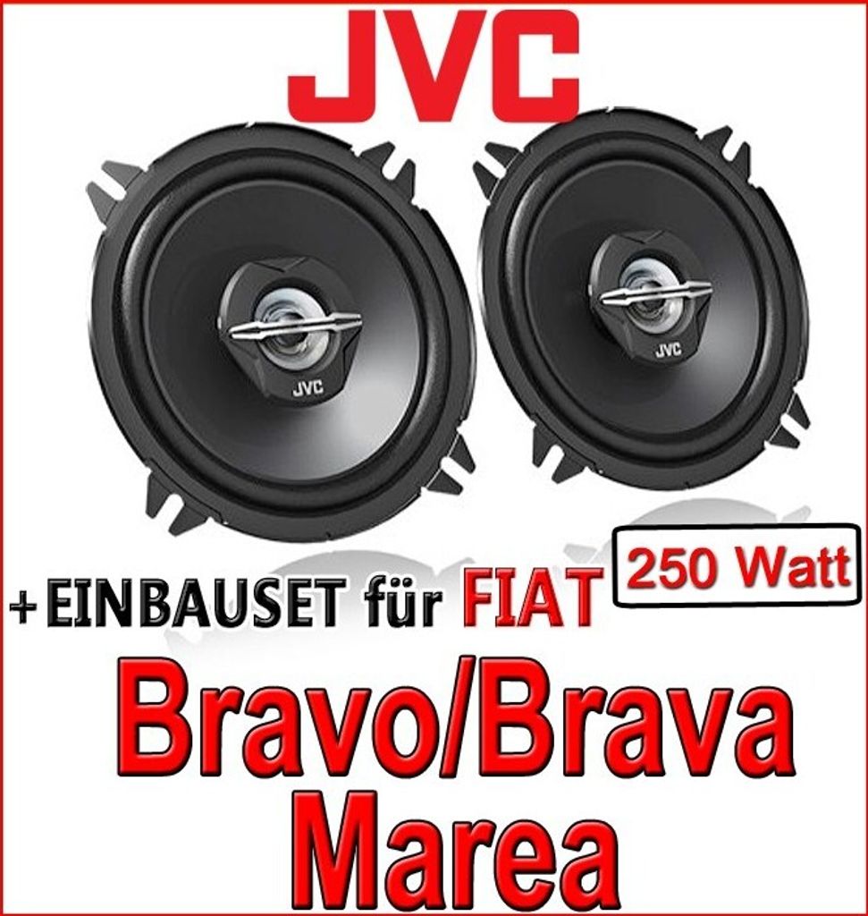 Lautsprecher hinten - JVC CS-J520 - 13cm Einbauset passend für Fiat Bravo | Brava | Marea - justSOUND